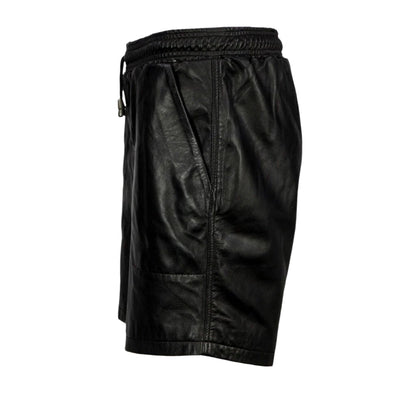 Men’s Lamb Leather Relax Fit Shorts with Drawstring
