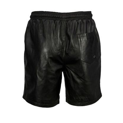 Men’s Lamb Leather Relax Fit Shorts with Drawstring