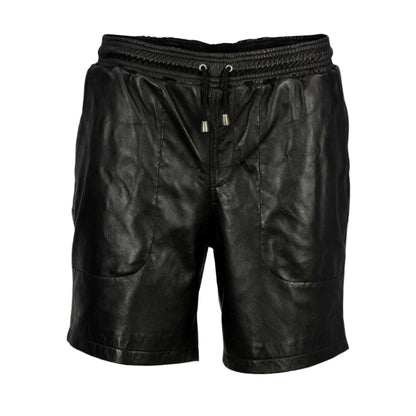 Men’s Lamb Leather Relax Fit Shorts with Drawstring