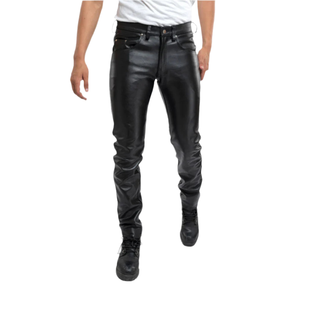 Men’s BLUF Police Custom Set – Real Leather Jacket, Pants, Shirt & Accessories