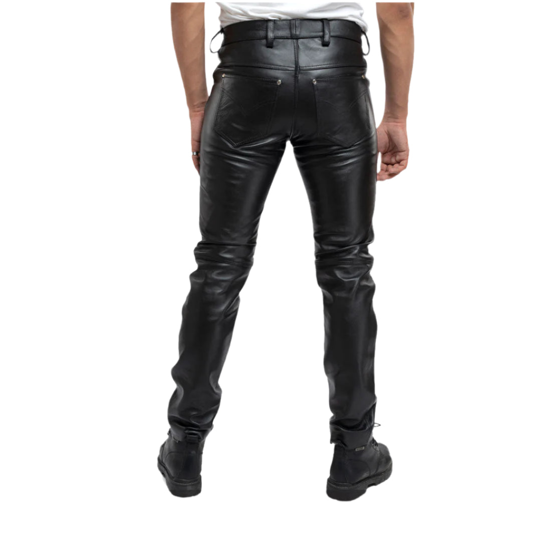 Men’s BLUF Police Custom Set – Real Leather Jacket, Pants, Shirt & Accessories