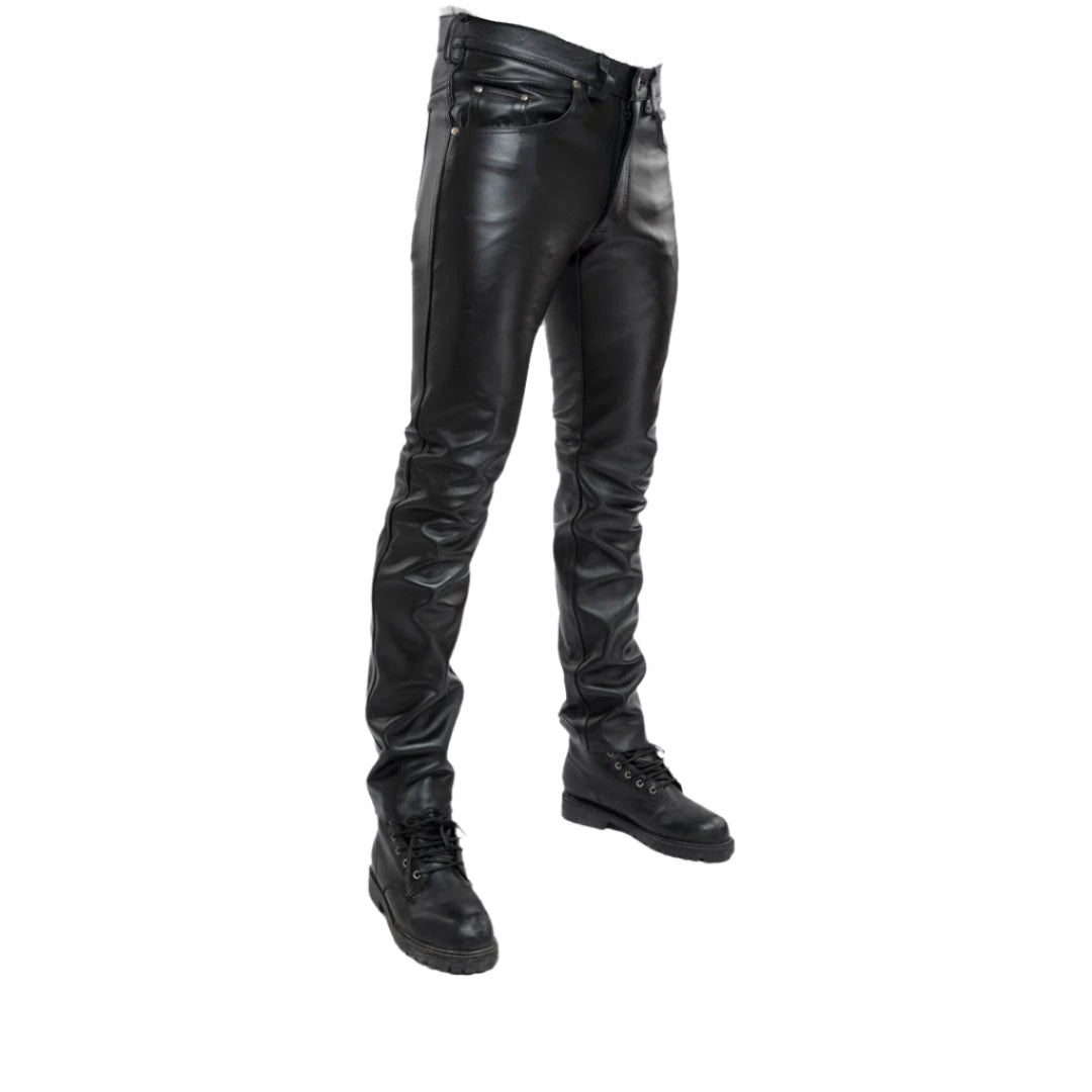 Men’s BLUF Police Custom Set – Real Leather Jacket, Pants, Shirt & Accessories