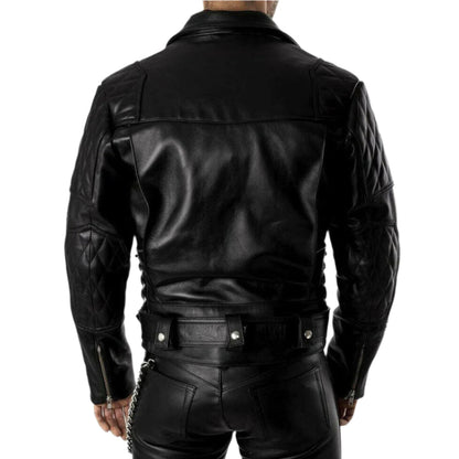 Men’s BLUF Police Custom Set – Real Leather Jacket, Pants, Shirt & Accessories