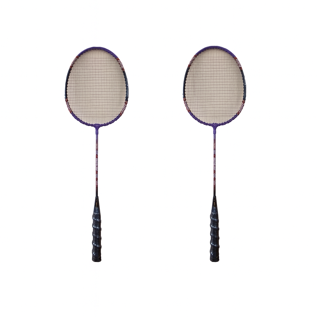 Pack of 9 Badminton Equipment Set – Stainless Steel Rackets, Nylon Shuttlecocks & Net
