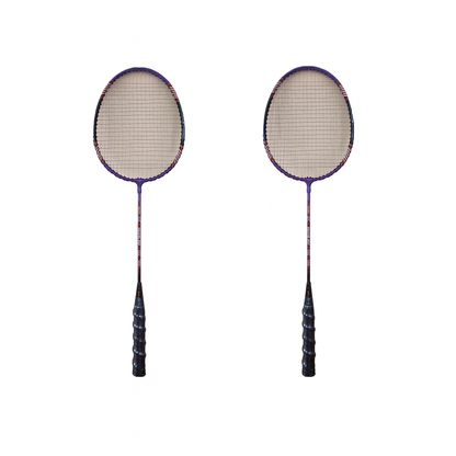 Pack of 9 Badminton Equipment Set – Stainless Steel Rackets, Nylon Shuttlecocks & Net